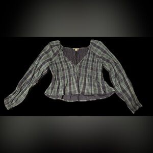 Plaid American Eagle Top